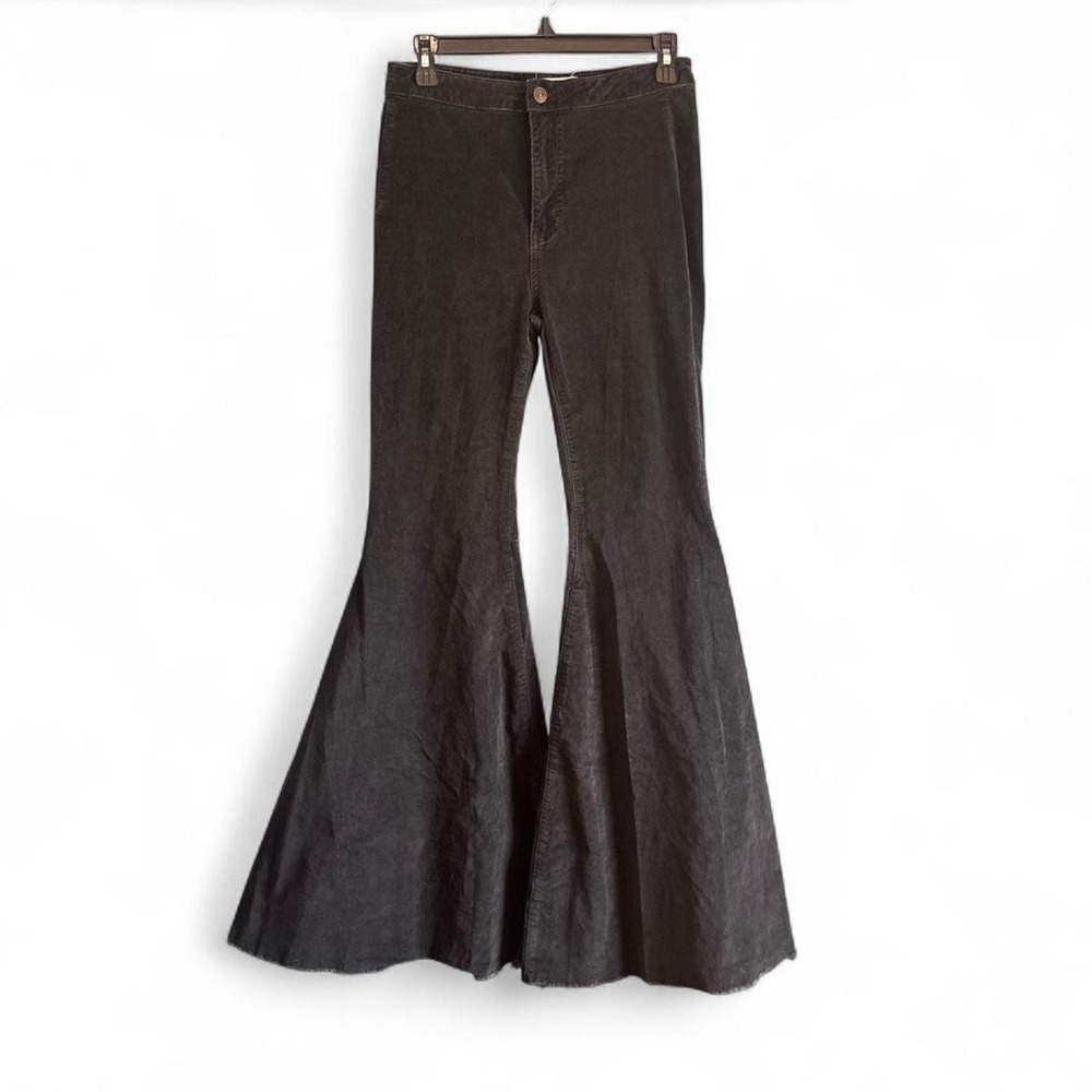 We The Free Velvet Just Float On Pants Women's Size 27 Gray Bell Bottoms Hippie